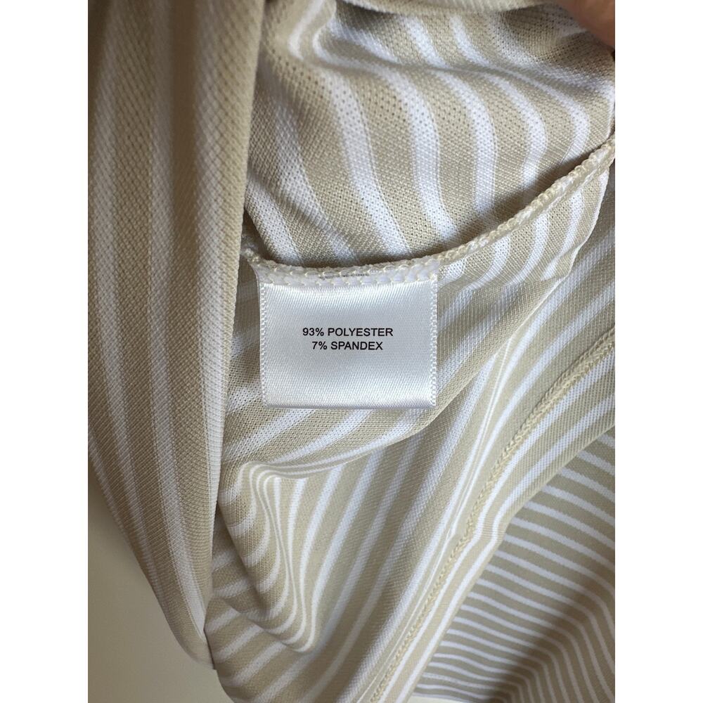 Peter Millar Ladies Sport Mesh Button-Up Sleeveless Striped Polo NWT, Size XS - Picture 5 of 6